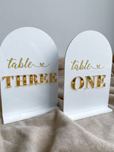 Wedding Table Acrylic Arch Sign